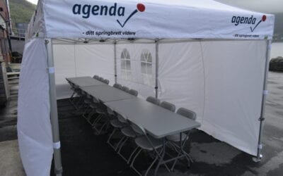 Trenger du leie telt med stoler og bord til selskap?